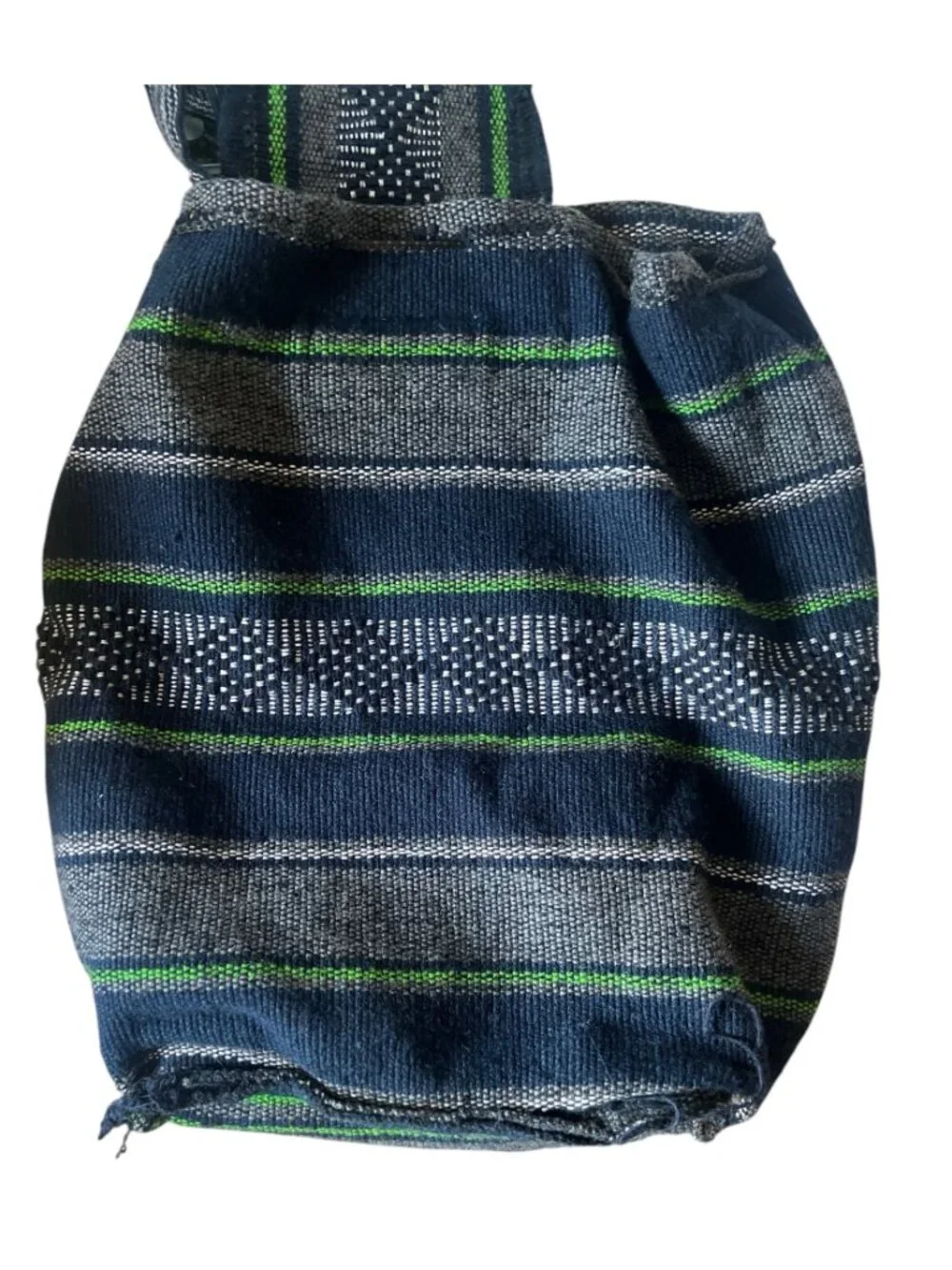 Seattle Seahawks Woven Backpack Black White w Navy Green Logo 15x15x6 30